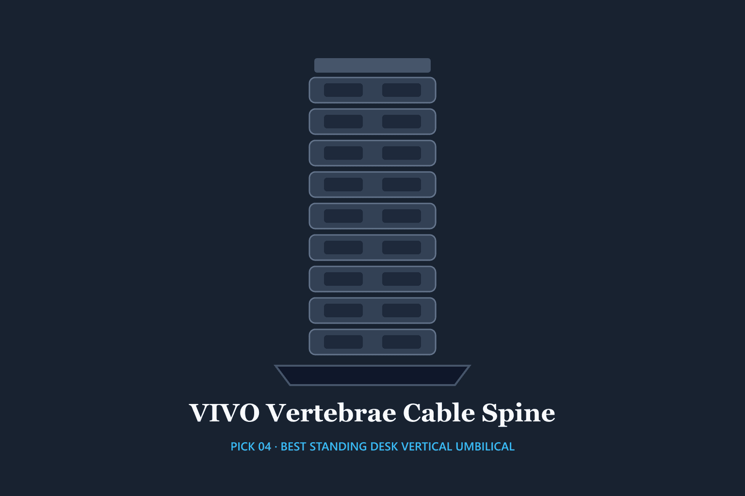 Original editorial illustration for VIVO Vertebrae Under-Desk Cable Management Spine